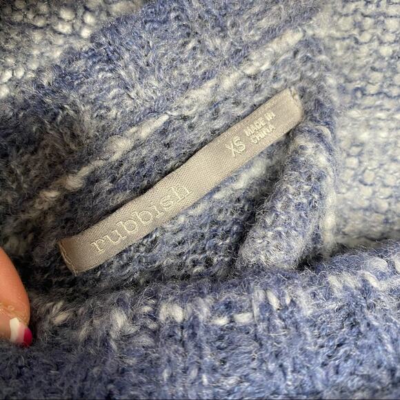 RUBBISH Womens Wool Blend Backless Spacedye Long Sleeve Sweater Top Size XS - Picture 6 of 7